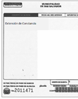 Recibo para pago de constancia